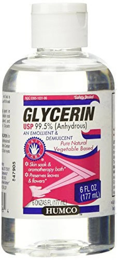 5 Pack - Humco Glycerin Skin Protectant USP 99.5% 6oz Each