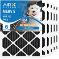 12x30x1 Air Filter Odor Eliminator Carbon Filter MERV 8 Comparable to MPR 700 & FPR 5 AC HVAC Premium USA Made 12x30x1 Furnace Filters by AIRX FILTERS WICKED CLEAN AIR. 6 Pack
