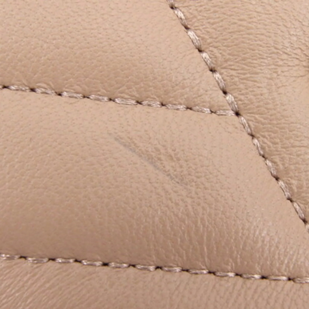 Pre-Owned Tory Burch Shoulder Kira Chevron Chain 64068 Beige Leather Girls TORY BURCH (Good)
