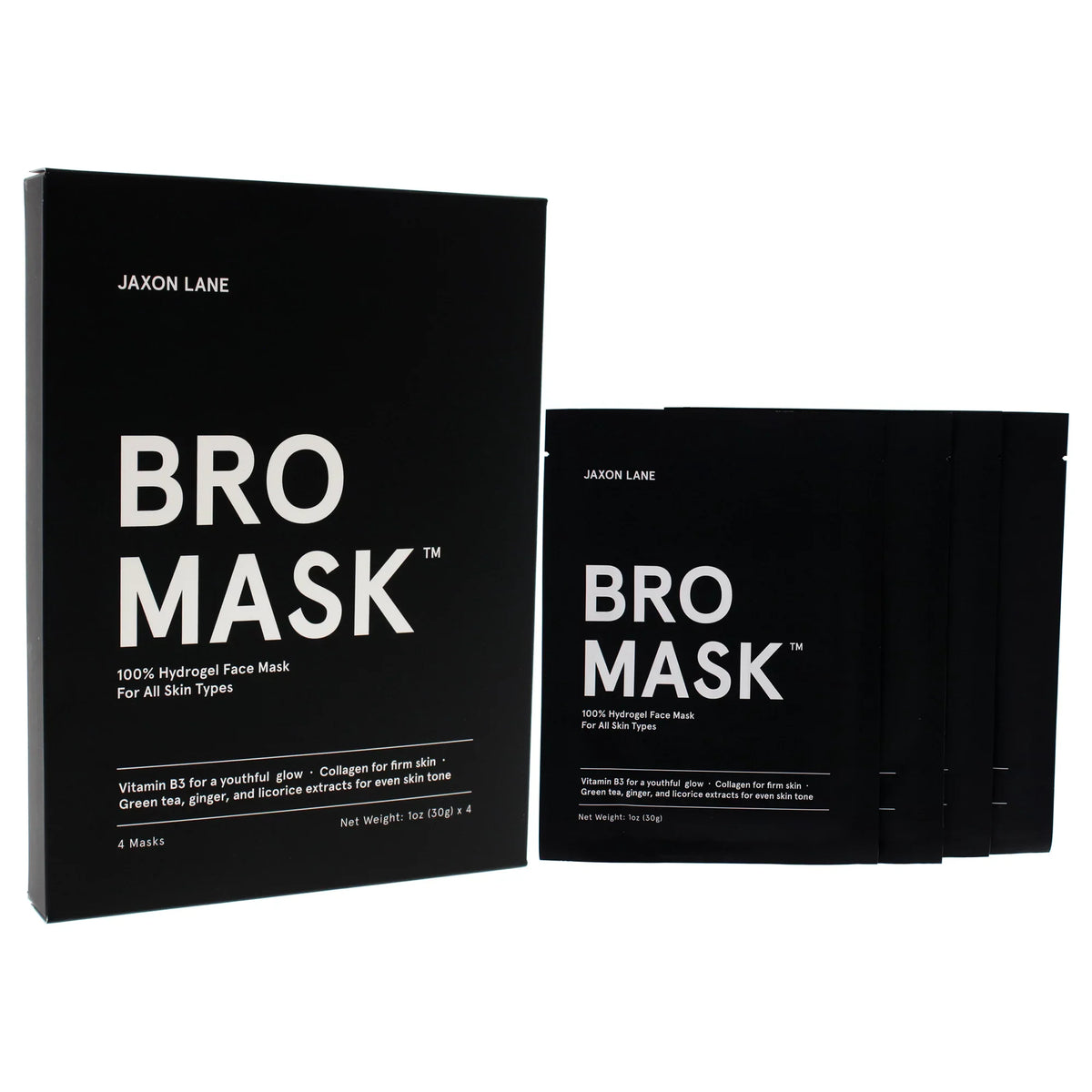 Jaxon Lane Bro Sheet Mask, 4 Pc Mask