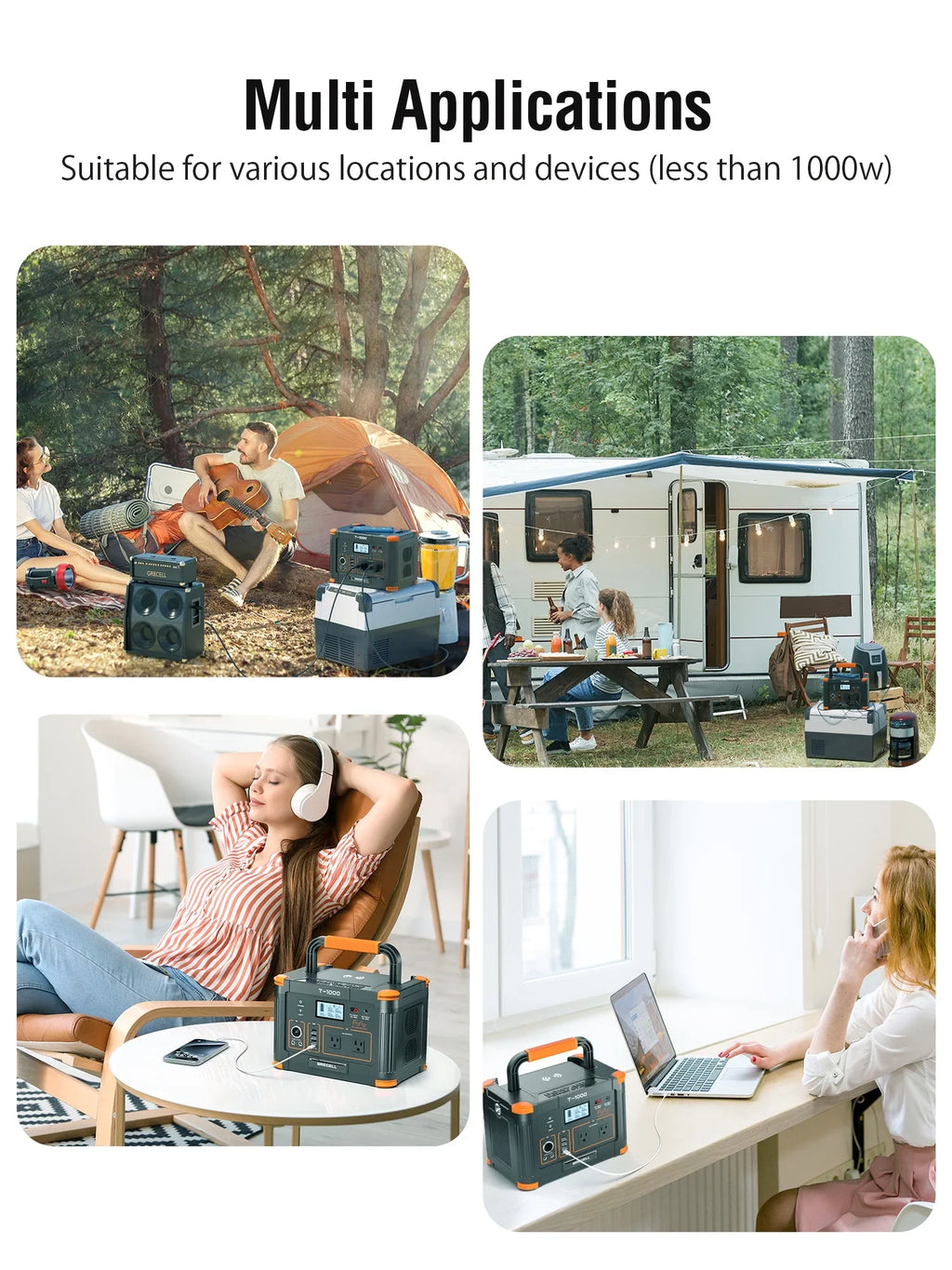 BEYGO Portable Power Station 1000W 999Wh Solar Crimson Generator with 110V AC Outlet, PD 60W Fast Charging Backup Lithium Battery Pack Power Supply for Outdoor Home Camping Travel Emergency RV Van