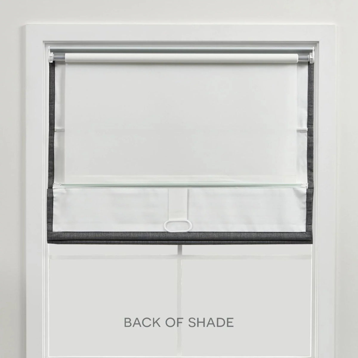 Exclusive Home Ricardo Total Blackout Roman Shade, 23"x64", Grey