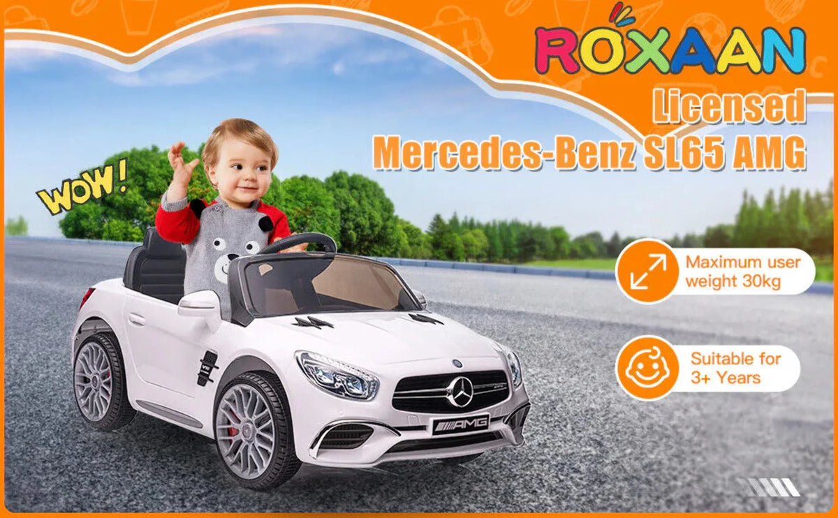 Mercedes-Benz Licensed Electric Kids Ride-On Car - 12V Battery Crimson Vehicle
