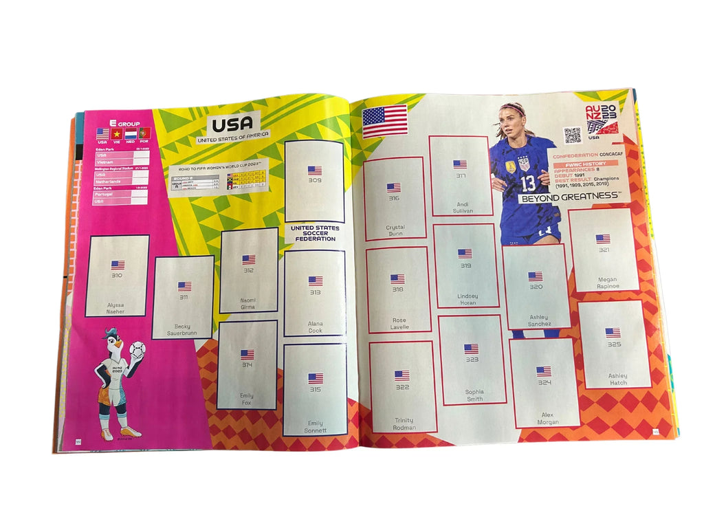 Panini FIFA Female World Cup 2023 Soft Cover Album with 2 Stickers Boxes - USA Version