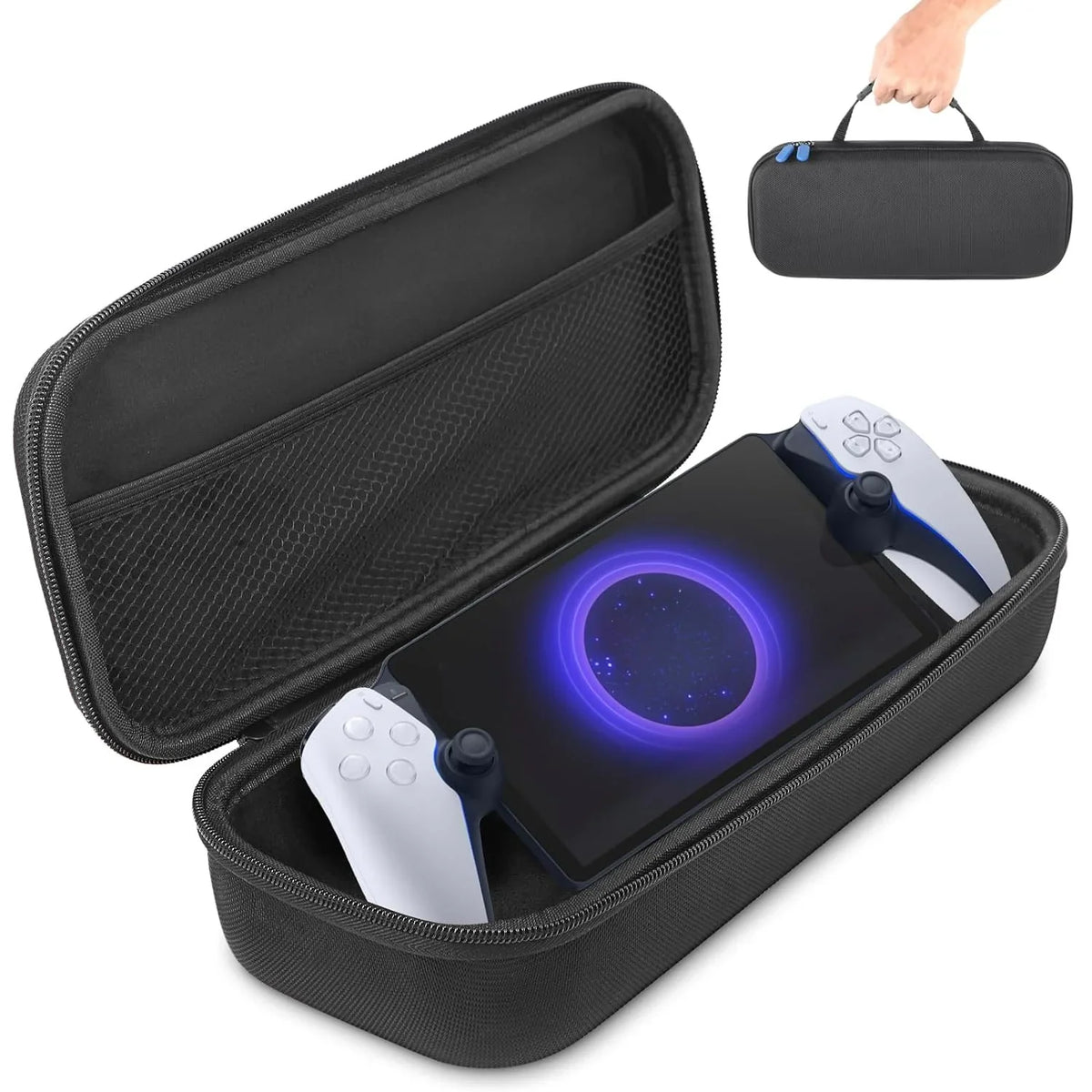 Uberwith Carrying Storage Case for PlayStation Portal,Portable Travel Case Fit for ps5 portal handheld Storage Game Consoles,EVA Portable PS Remote Streaming Console Pouch Carry Case Hard Shell