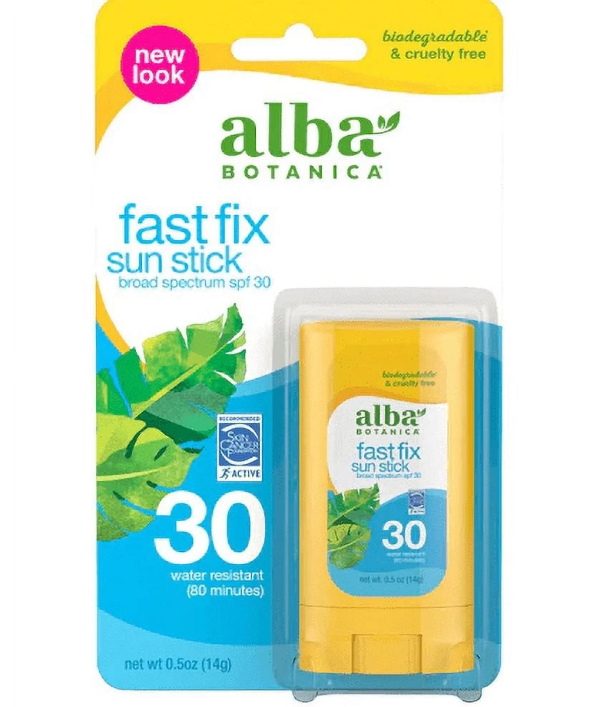 Alba Botanica Fast Fix Sun Stick SPF30 0.5 oz Pack of 4