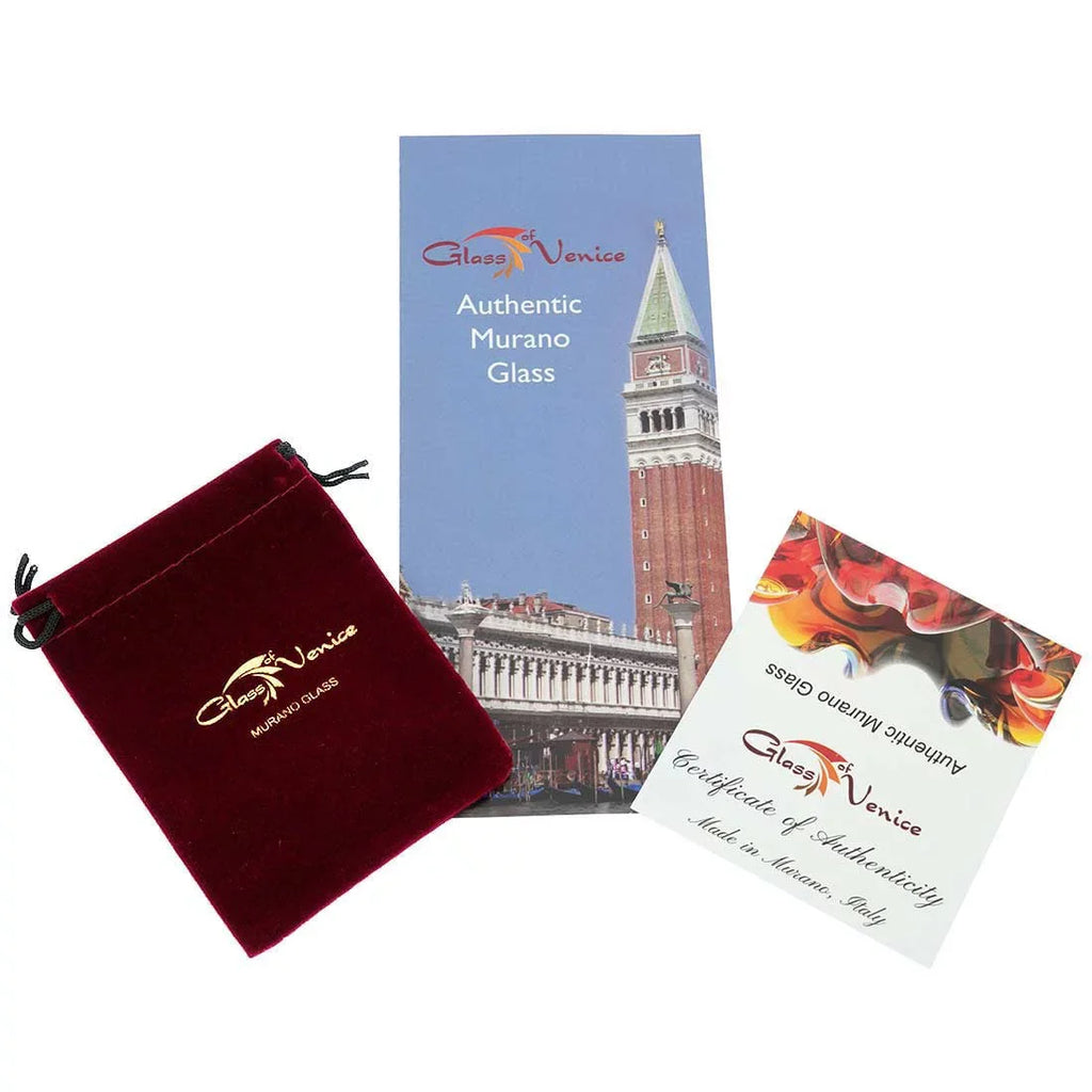 GlassOfVenice Murano Glass Millefiori Watch with Leather Band - Blush