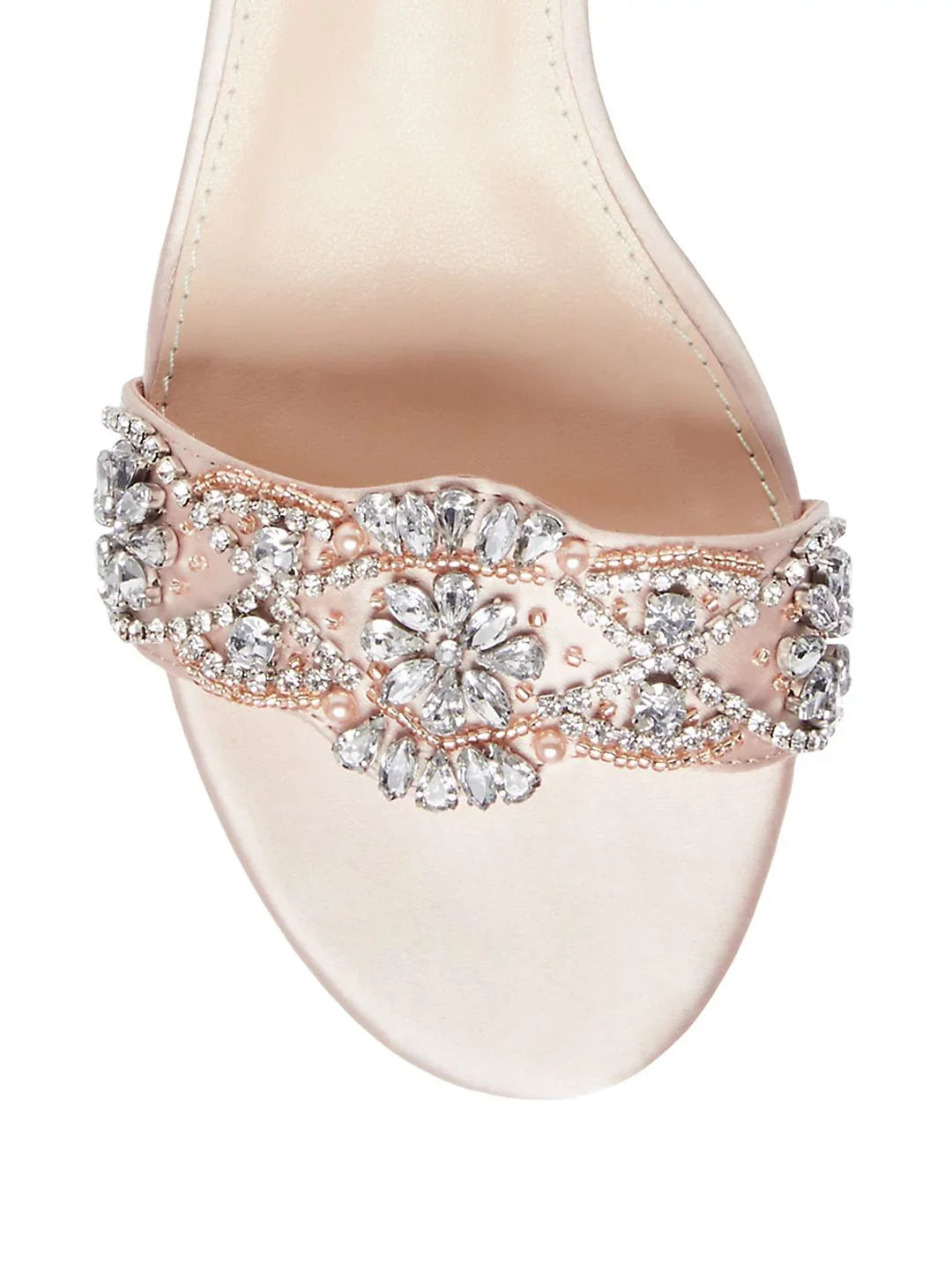 Betsey Johnson Ladies Sb-Mel Heeled Sandal, Champagne, Dimensions 7.5