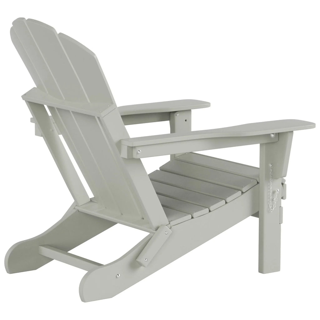 Polytrends Laguna All Weather Poly Outdoor Patio Adirondack Chair Conversation Set - (4-Piece) Sand